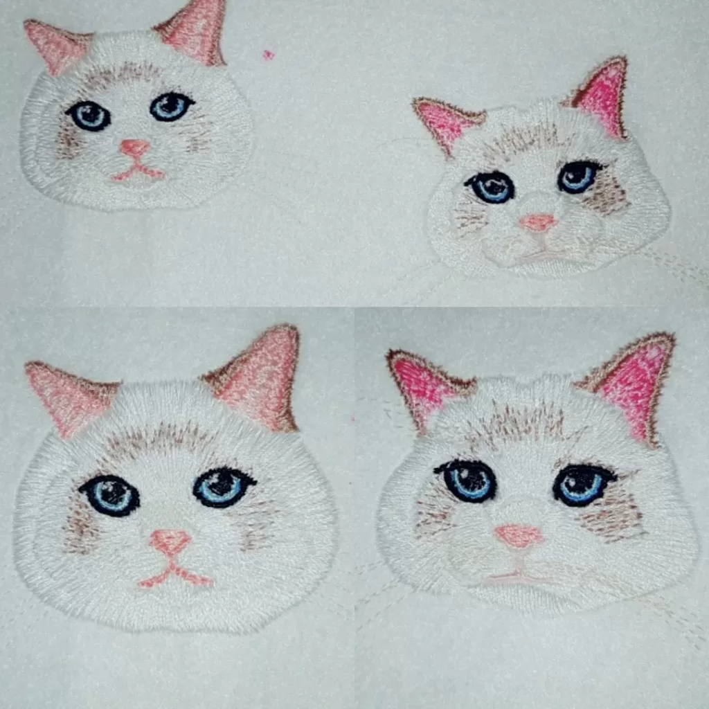 猫刺繍