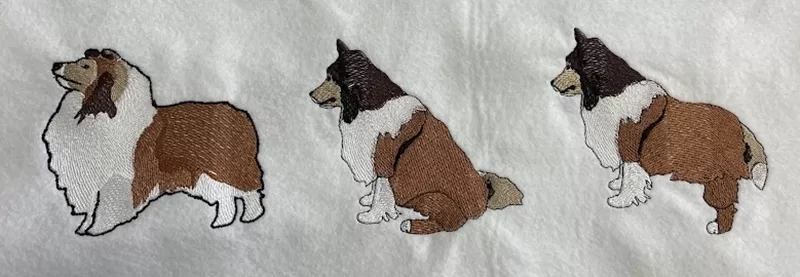 犬の刺繍