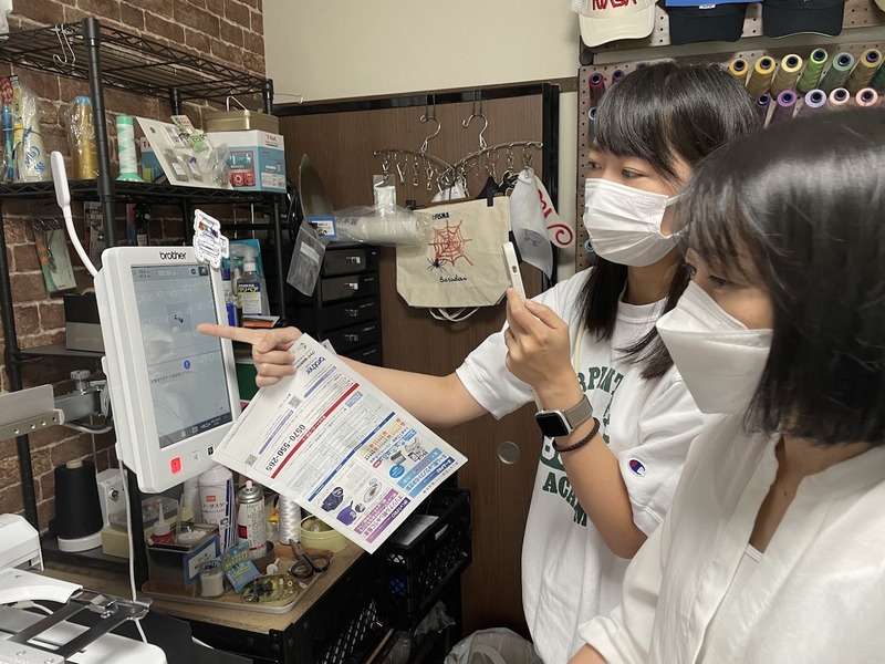 ミシン刺繍の体験講習